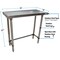 Bk Resources Stainless Steel Work Table With Open Base, Plastic Feet, 36"Wx18"D SVTOB-1836 - alternate 2